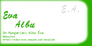 eva albu business card